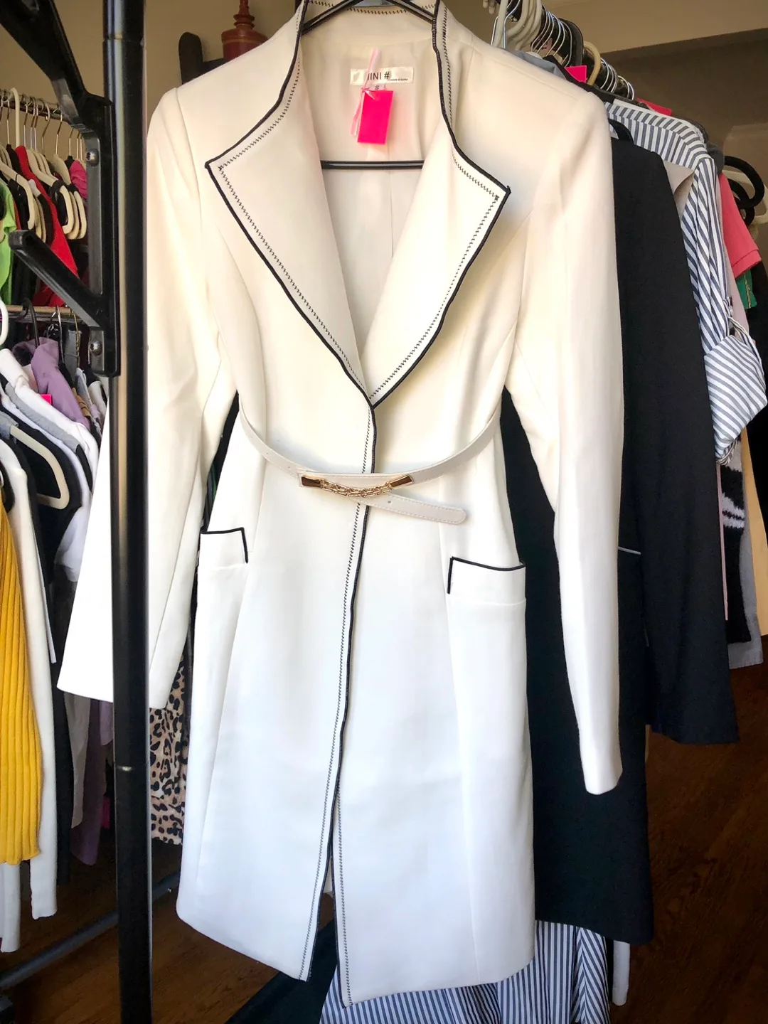 Long lined jacket with belt - your choice of colour thumbnail