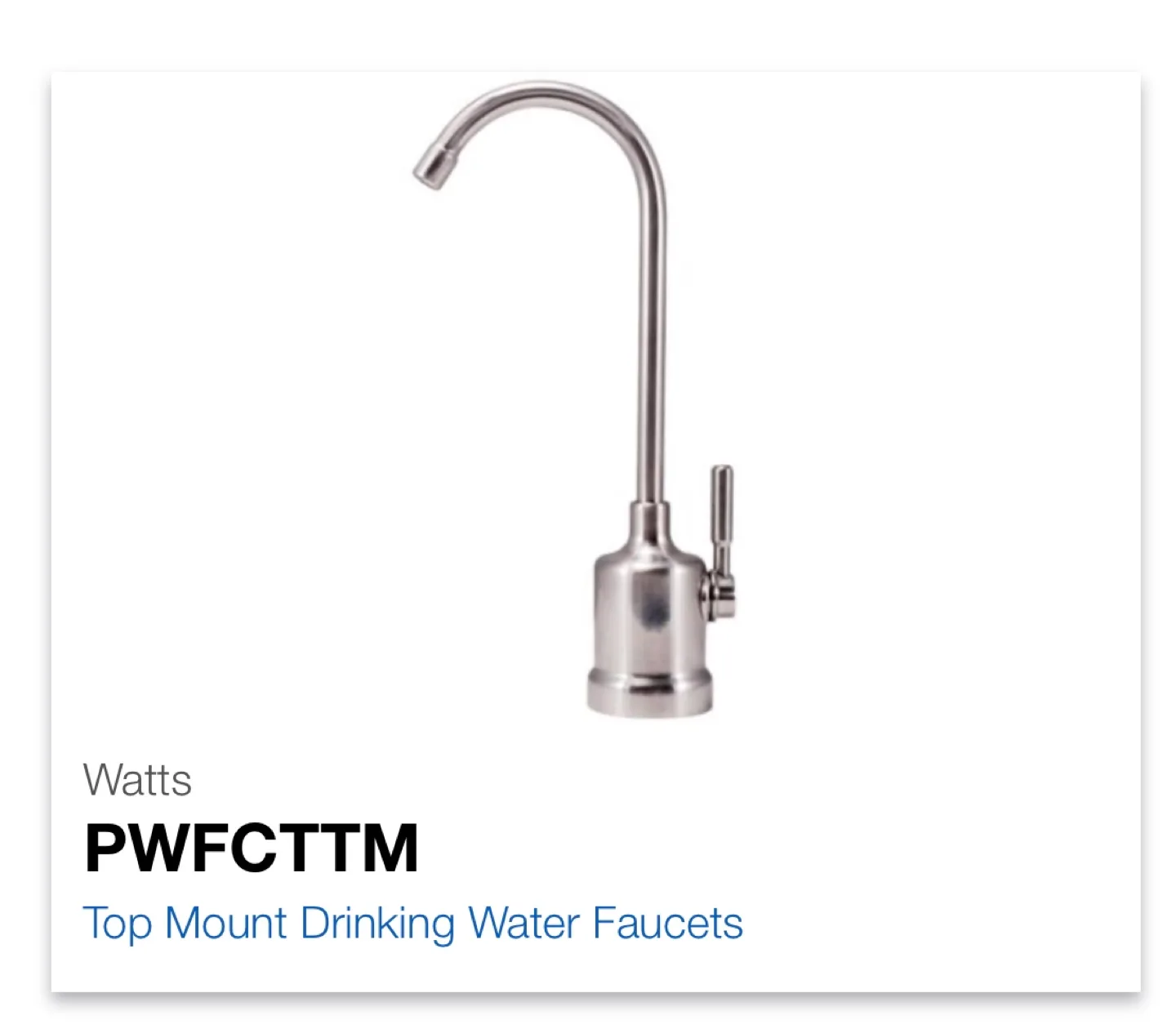 Watts RO Pure Water Top Mount Faucet thumbnail