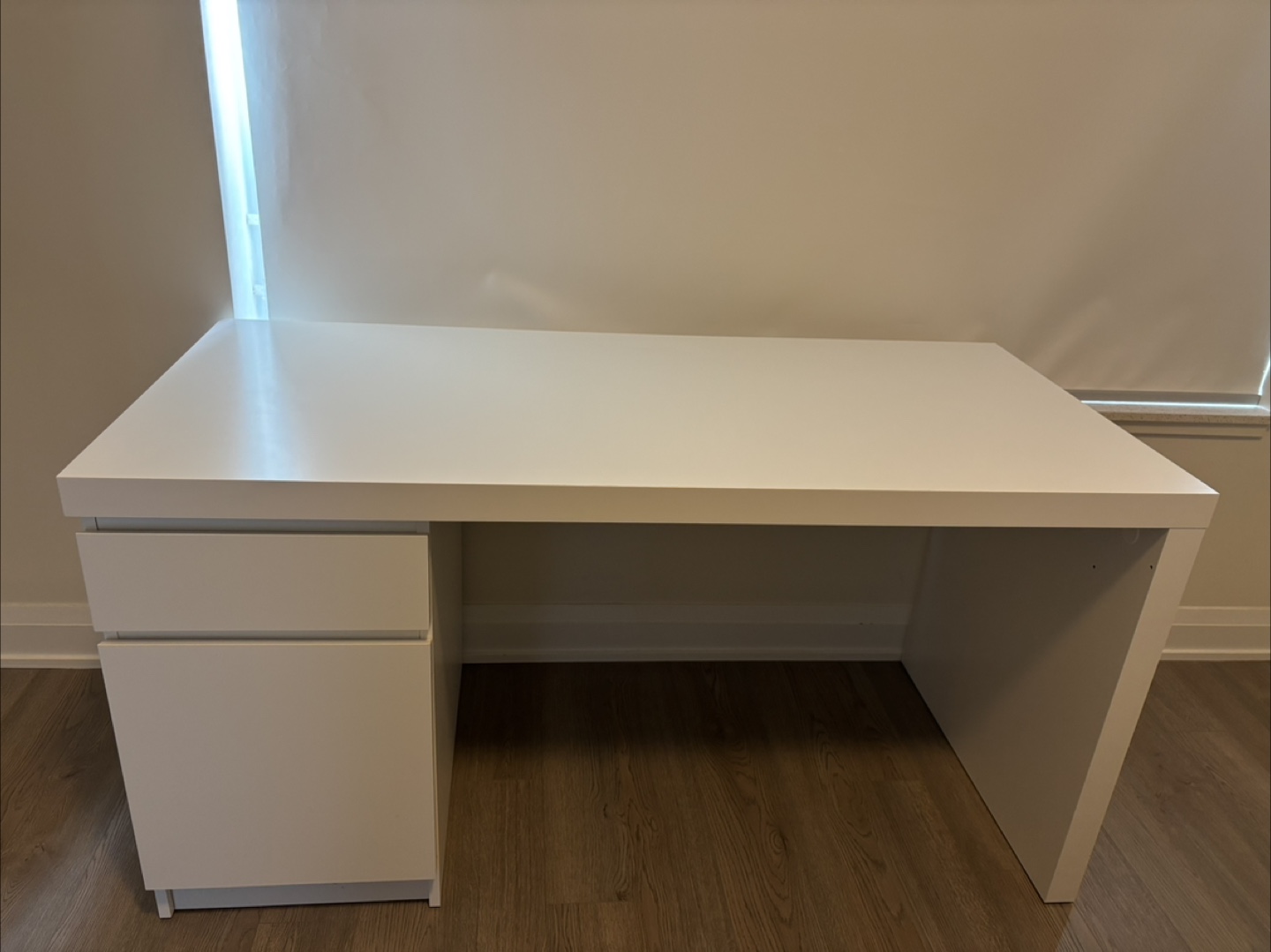 IKEA MALM White Desk with Drawers