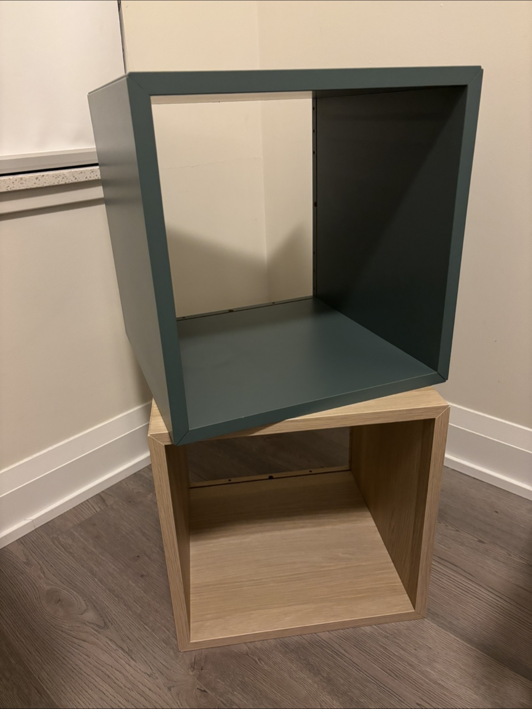 Two IKEA EKET Cube Storage Shelving Unit