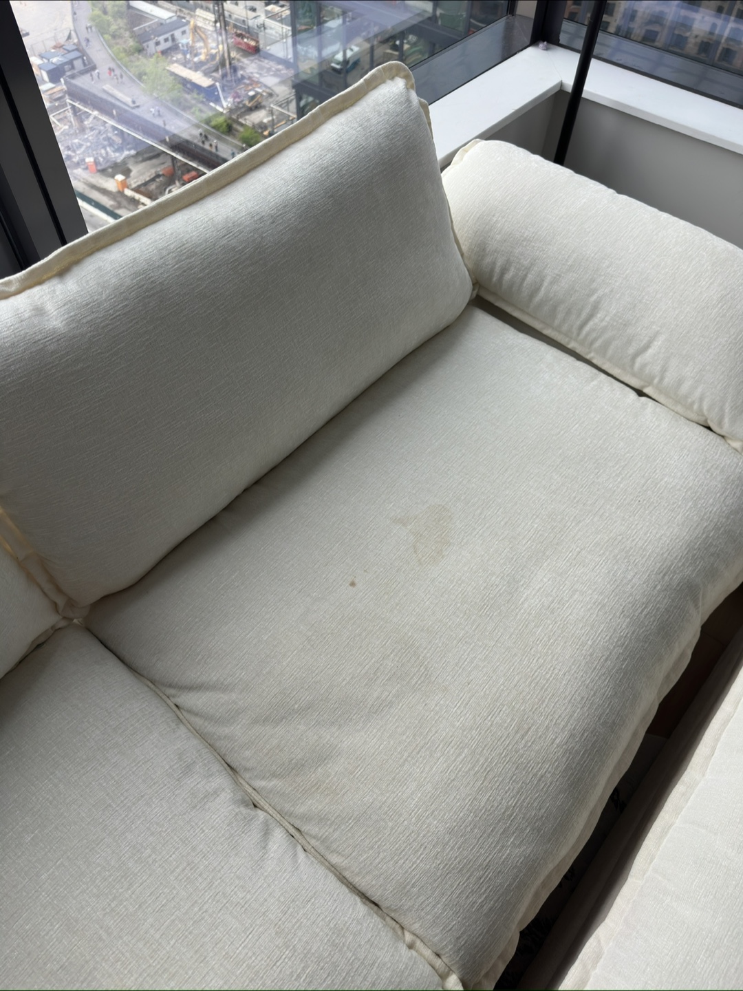White Sofa with Ottoman - photo 4