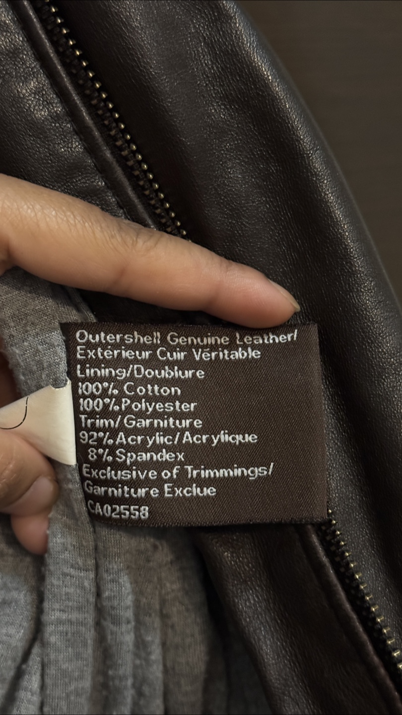 Brown Leather Bomber Jacket - photo 5