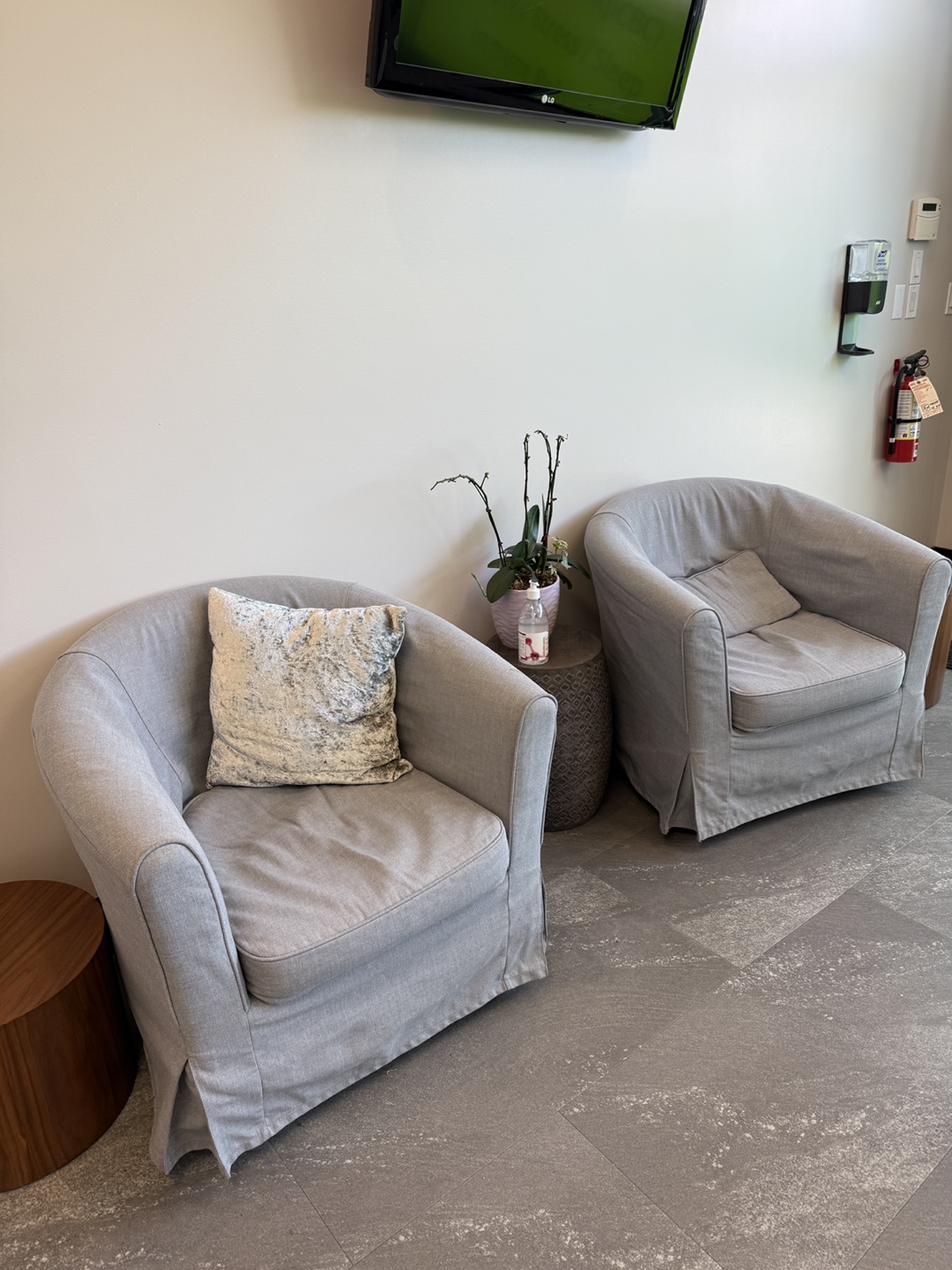 Two Cozy Armchairs with Pillows. IKEA TULLSTA