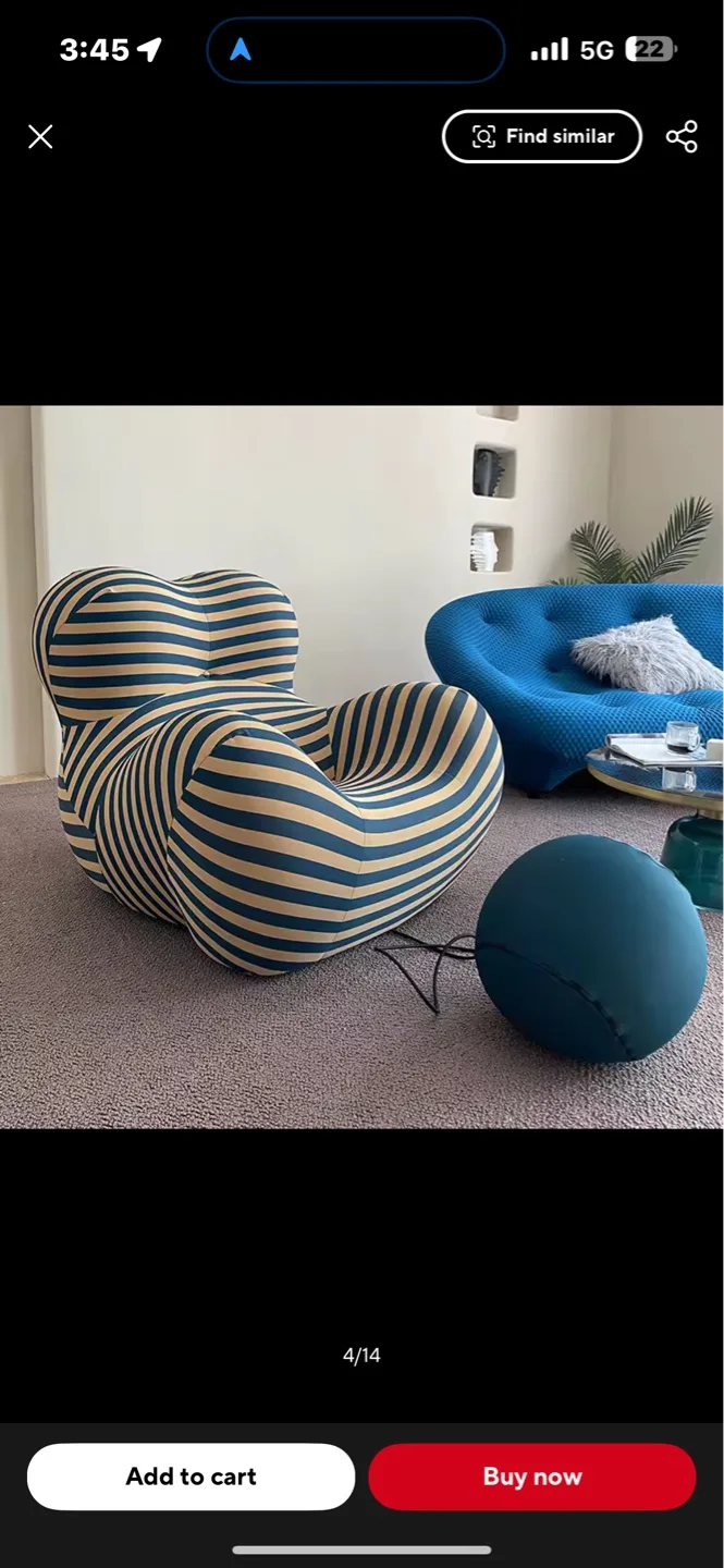 Up50 la mama Lounge Chair with Ottoman b&b Italia 1969 design image indicator(4)