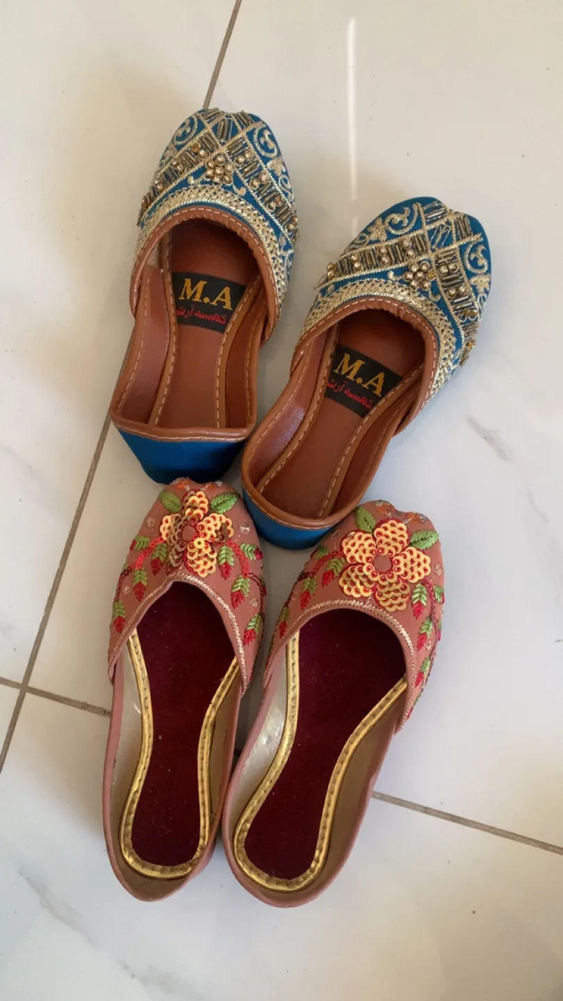 Embroidered Flat Shoes - Two Pairs thumbnail