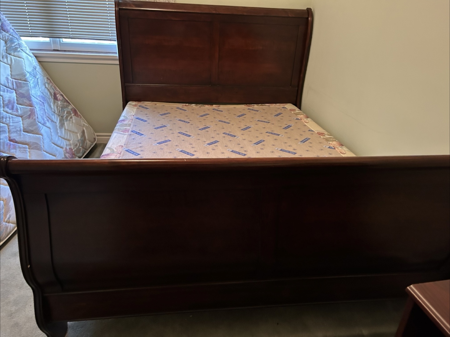 Solid Wood Bed Frame with Mattress - photo 3