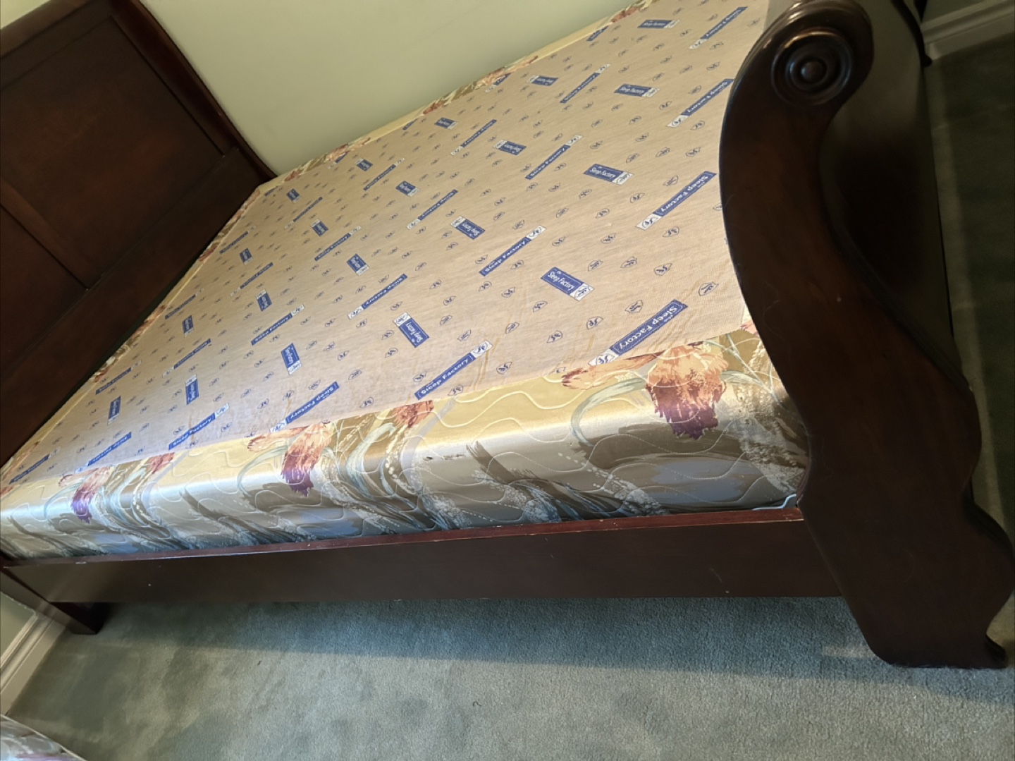 Solid Wood Bed Frame with Mattress - photo 5
