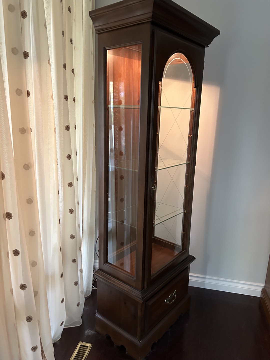 Solid wood, mahogany curio cabinet - photo 2