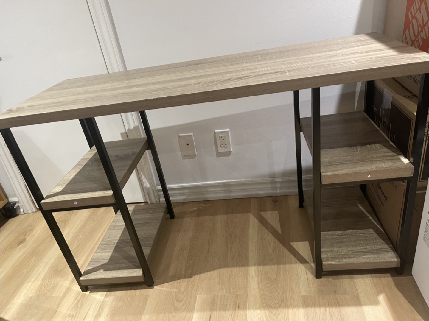 Modern Desk with Shelves - photo 2