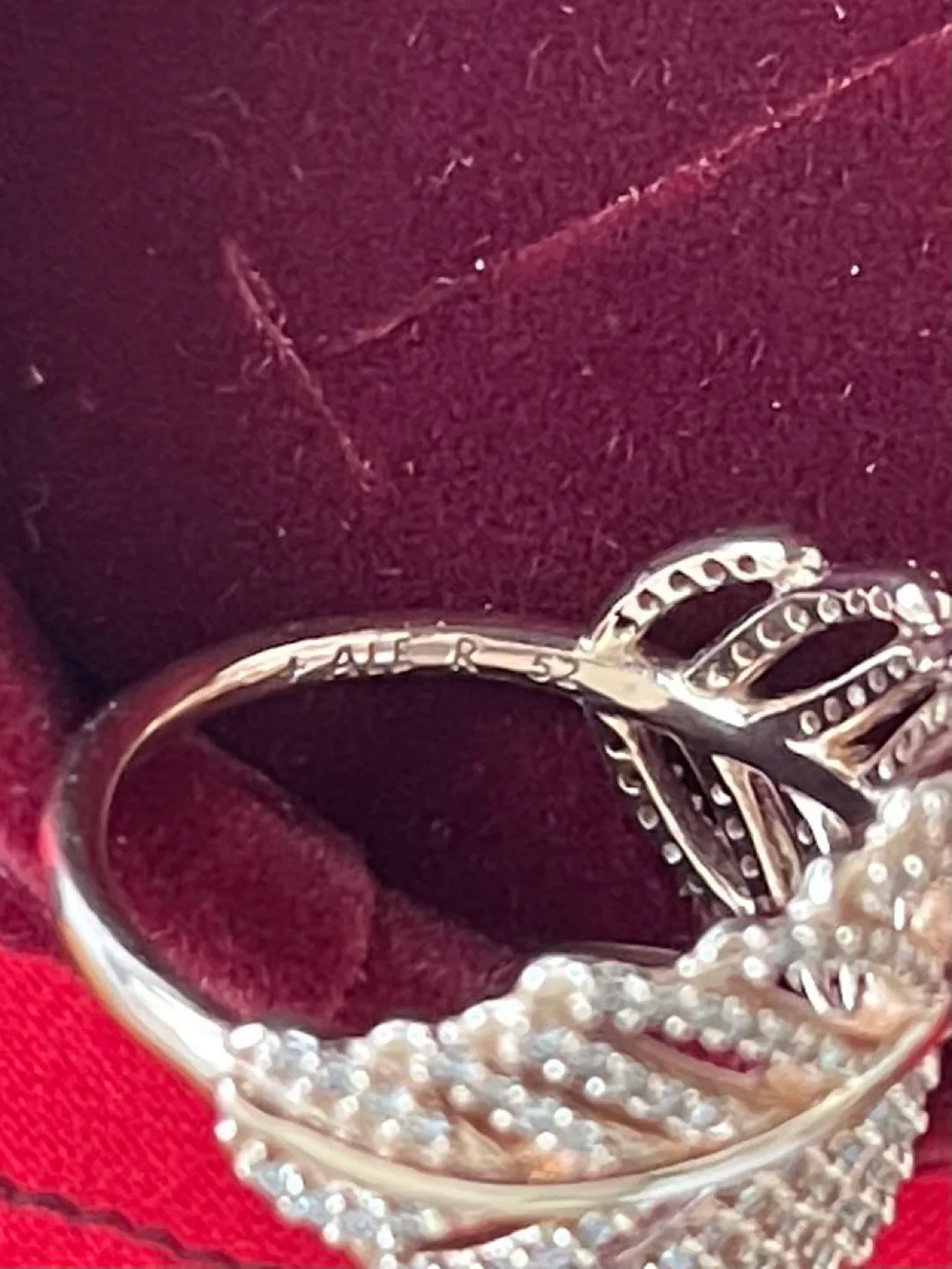 BNIB-💯% Authentic Rose Gold Shimmering Feather Ring size 6 (52) image indicator(9)