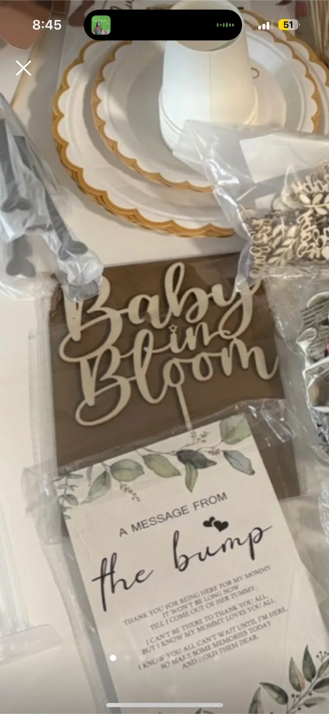 Baby Shower Decor / wood cake topper thumbnail