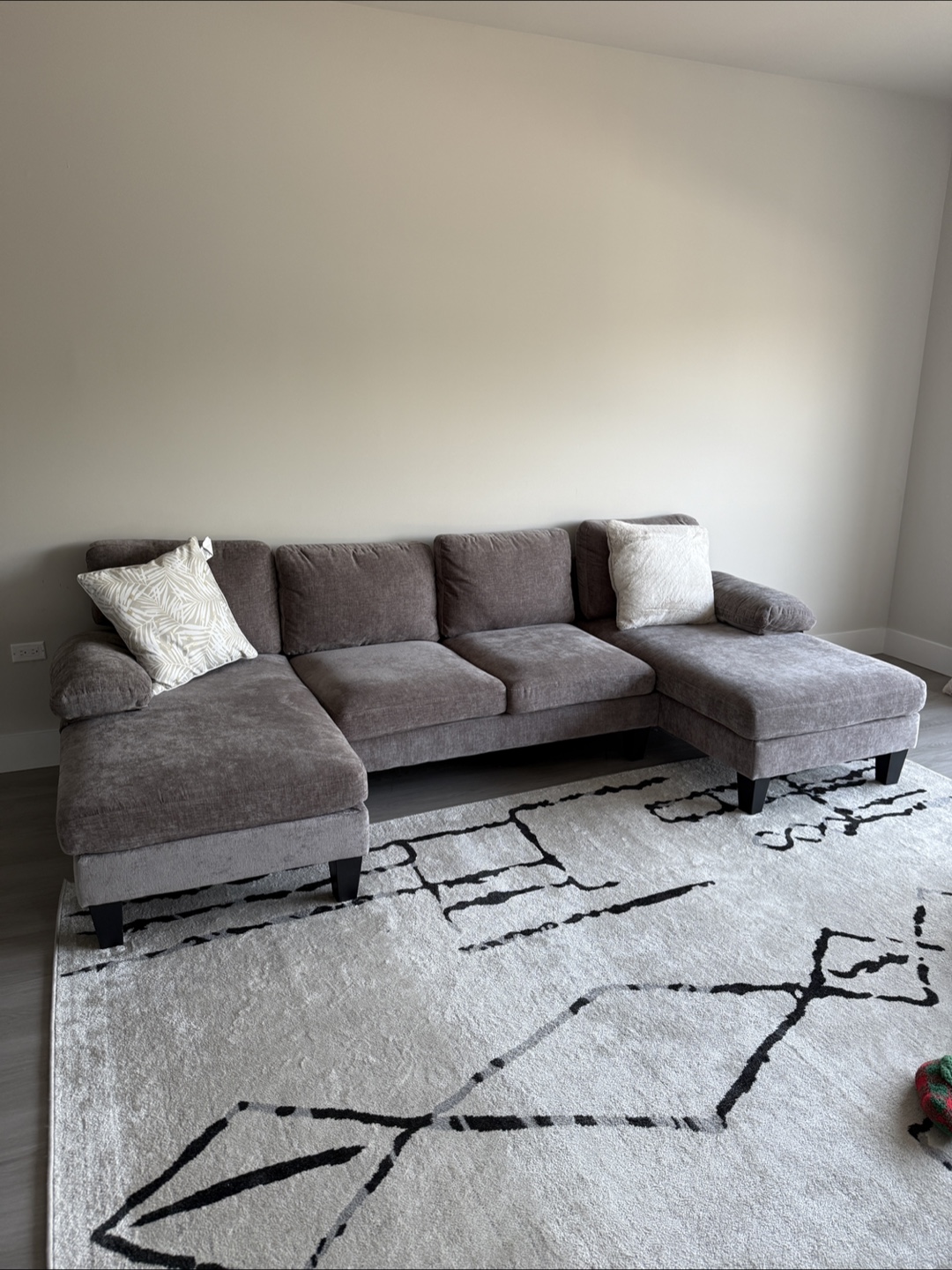 Grey L-shaped Sectional Sofa