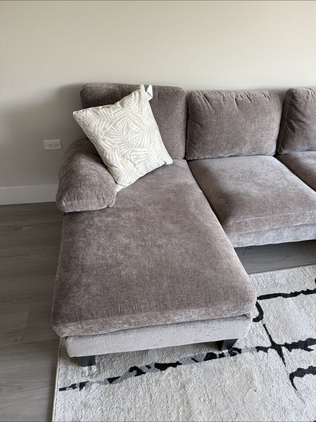 Grey L-shaped Sectional Sofa - photo 5