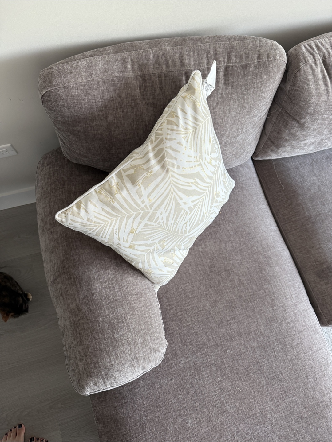 Grey L-shaped Sectional Sofa - photo 3