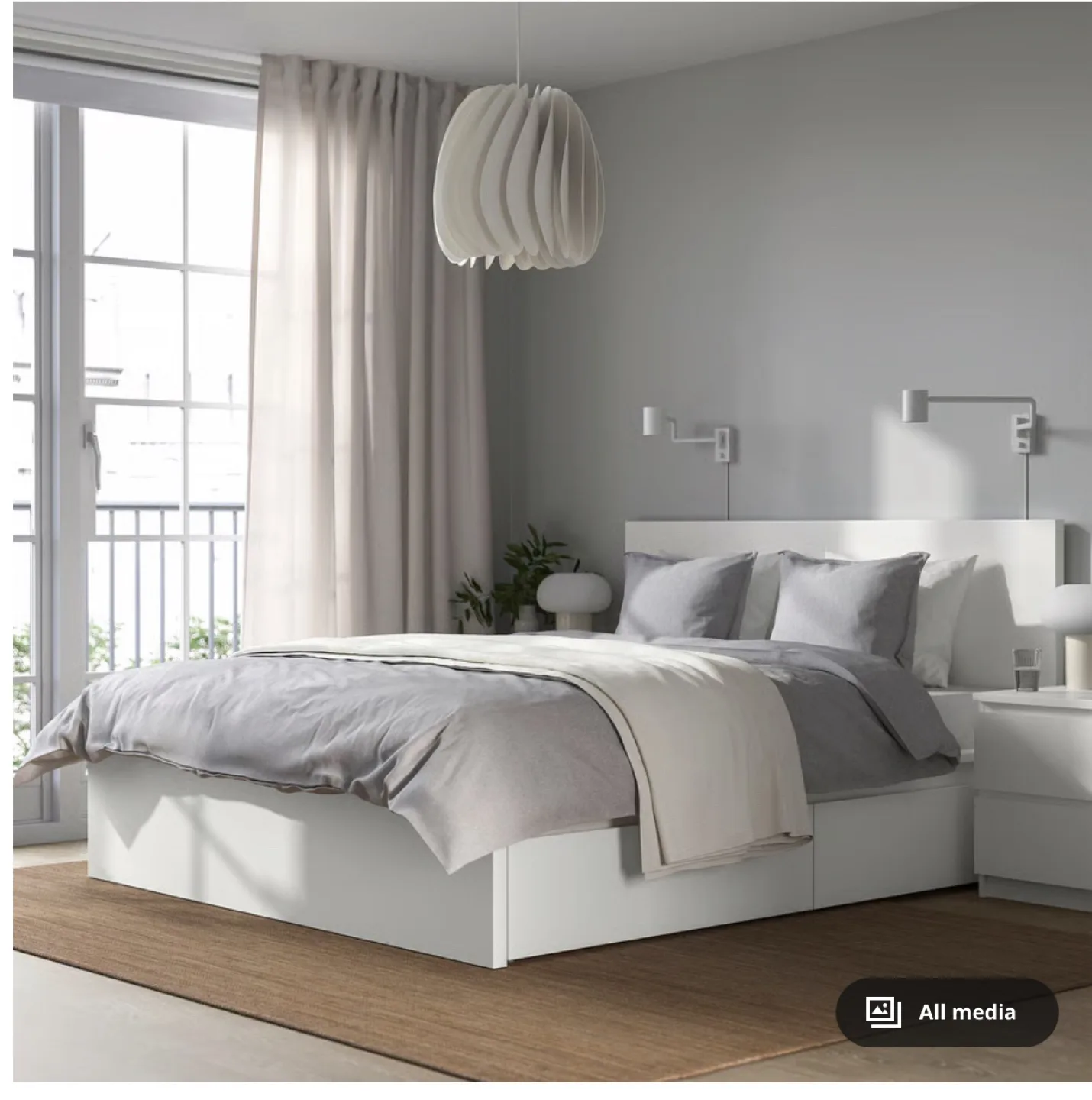 IKEA MALM  QUEEN Bed Frame - 4 storage drawers thumbnail