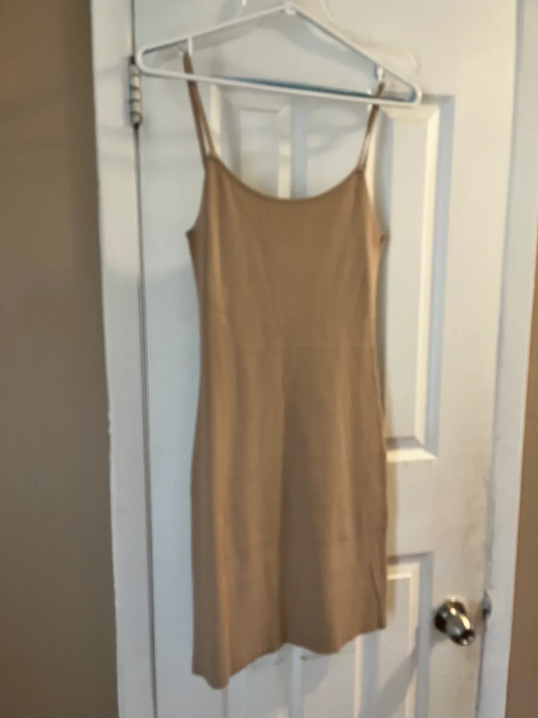 Tan Spaghetti Strap Dress image indicator(2)