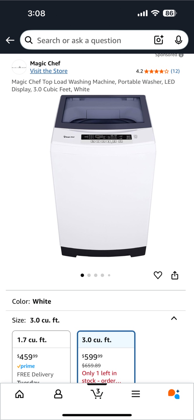 Magic Chef Top Load Washing Machine - photo 4
