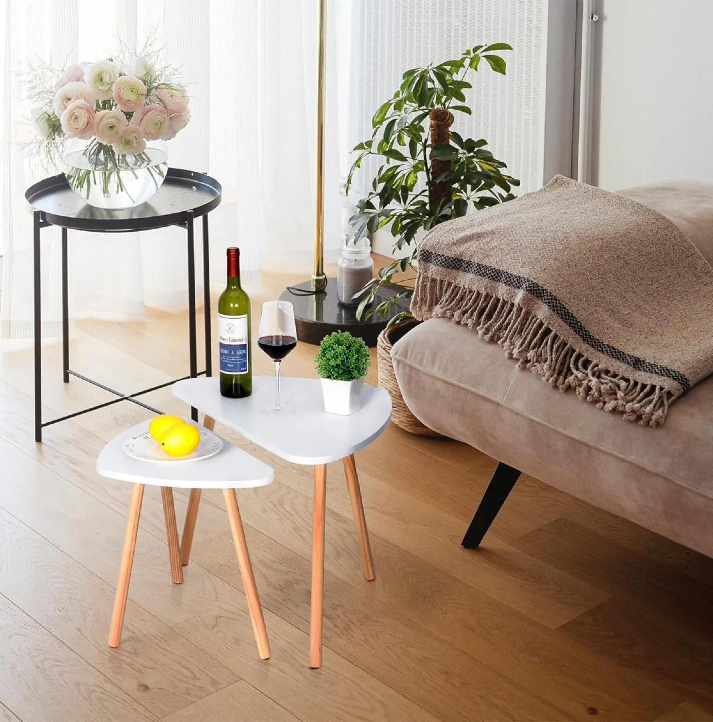 Nesting coffee end table set of 2 image indicator(6)