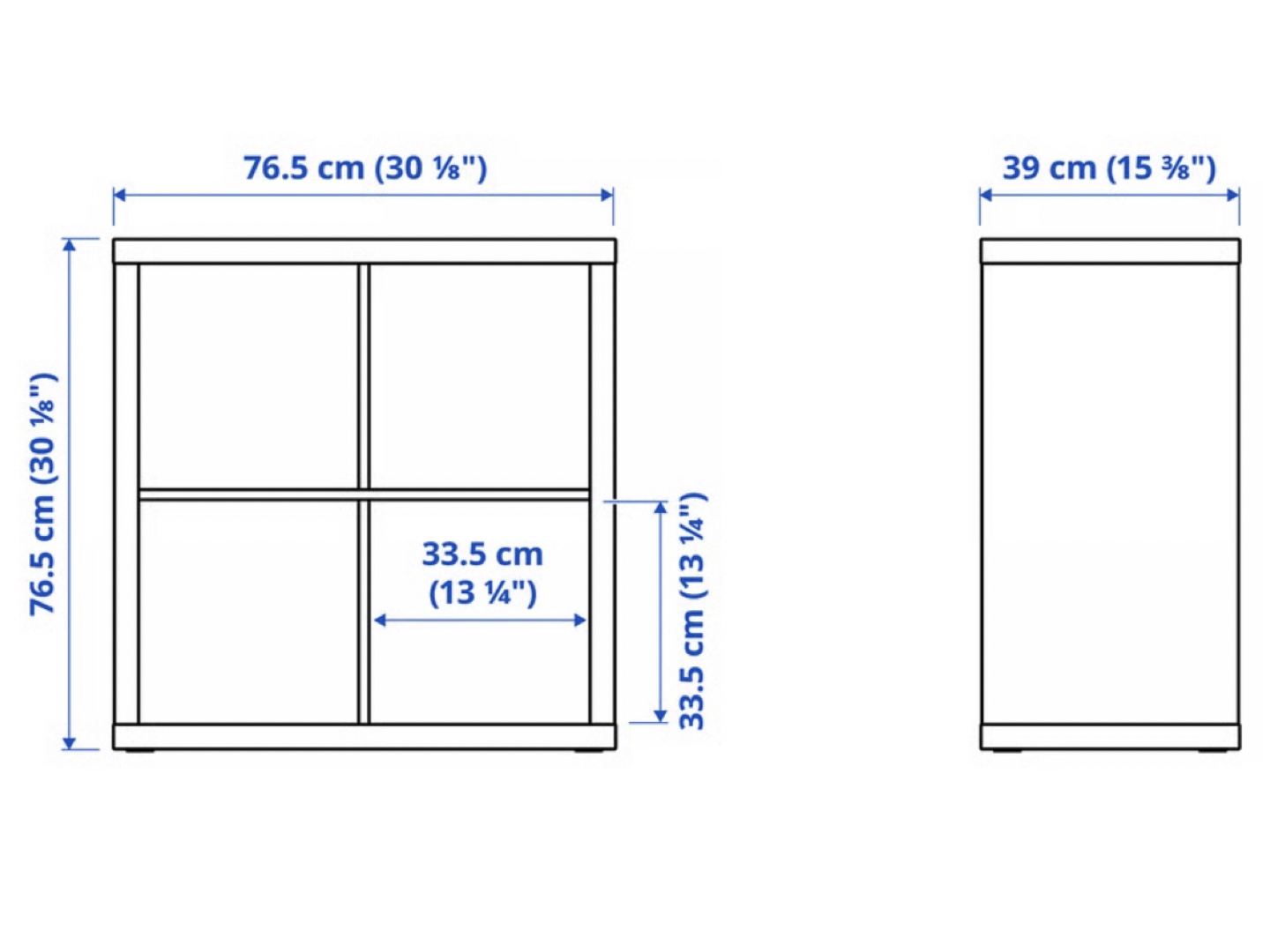 KALLAX IKEA Shelf unit, high gloss white, 30 1/8x30 1/8 " - photo 2
