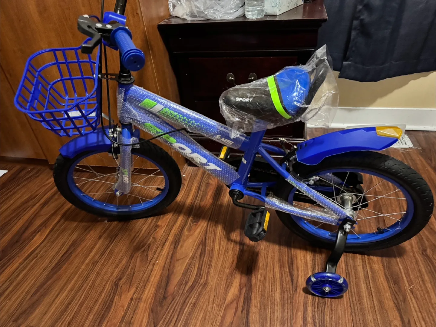 New kids 16” bike with light up training wheels thumbnail