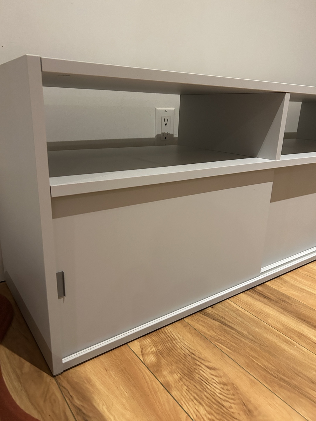 SPIKSMED TV bench, light gray - photo 2