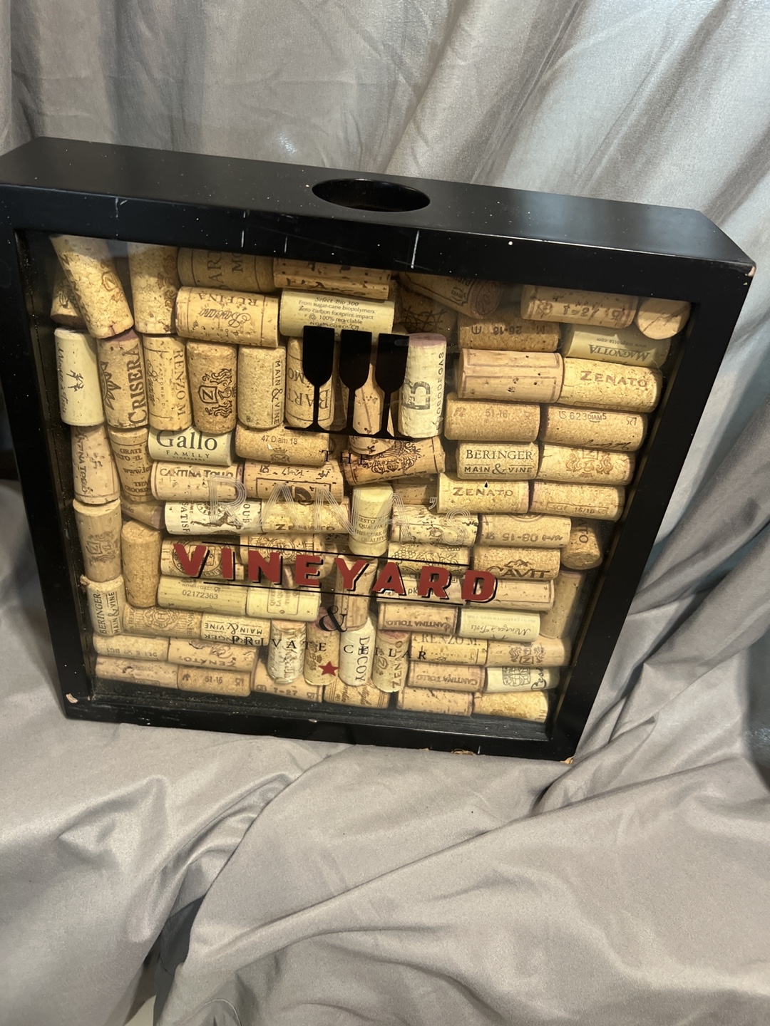 Vineyard Cork Box collection of corks.