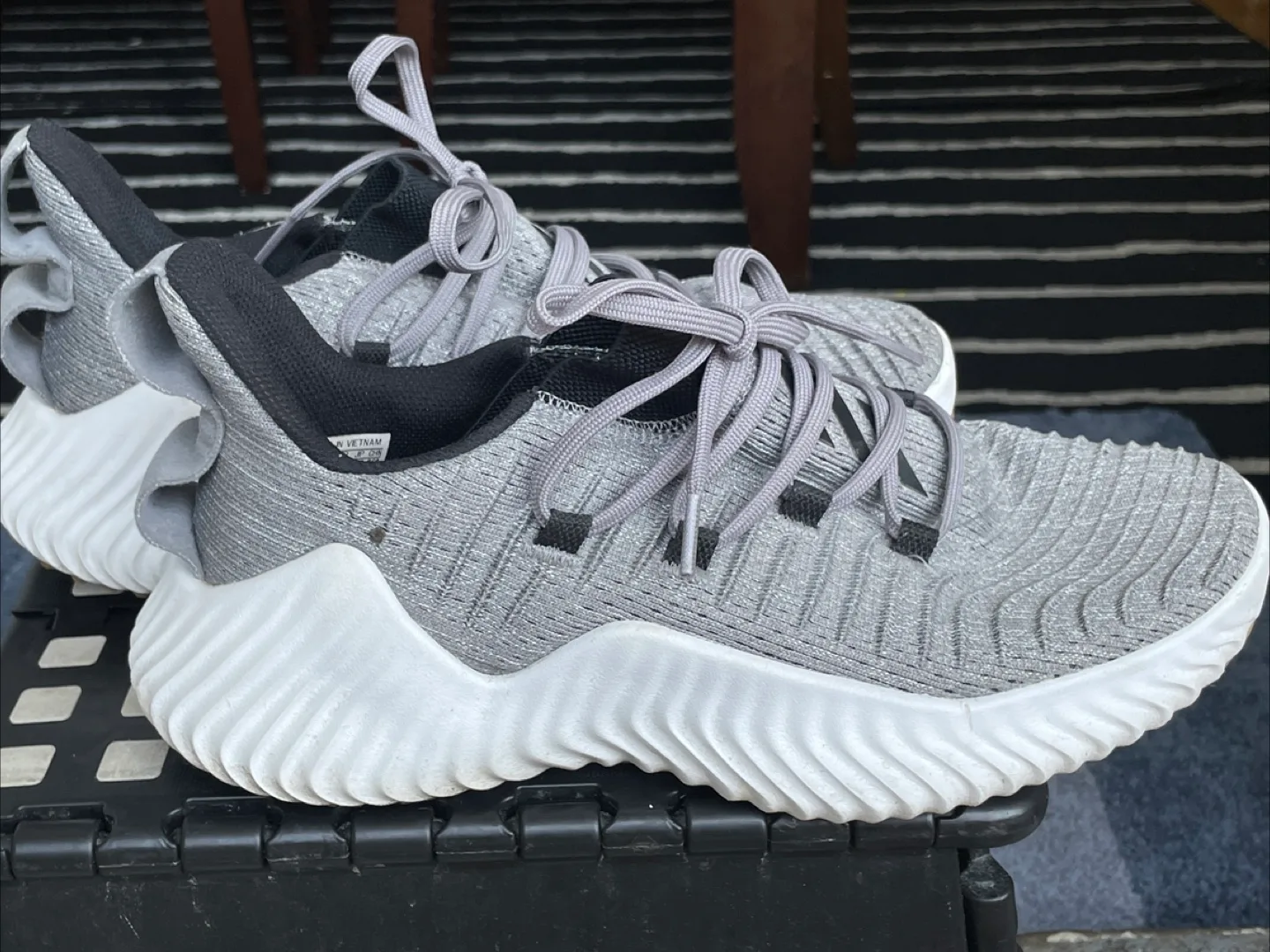 Grey athletic sneakers adidas image indicator(4)