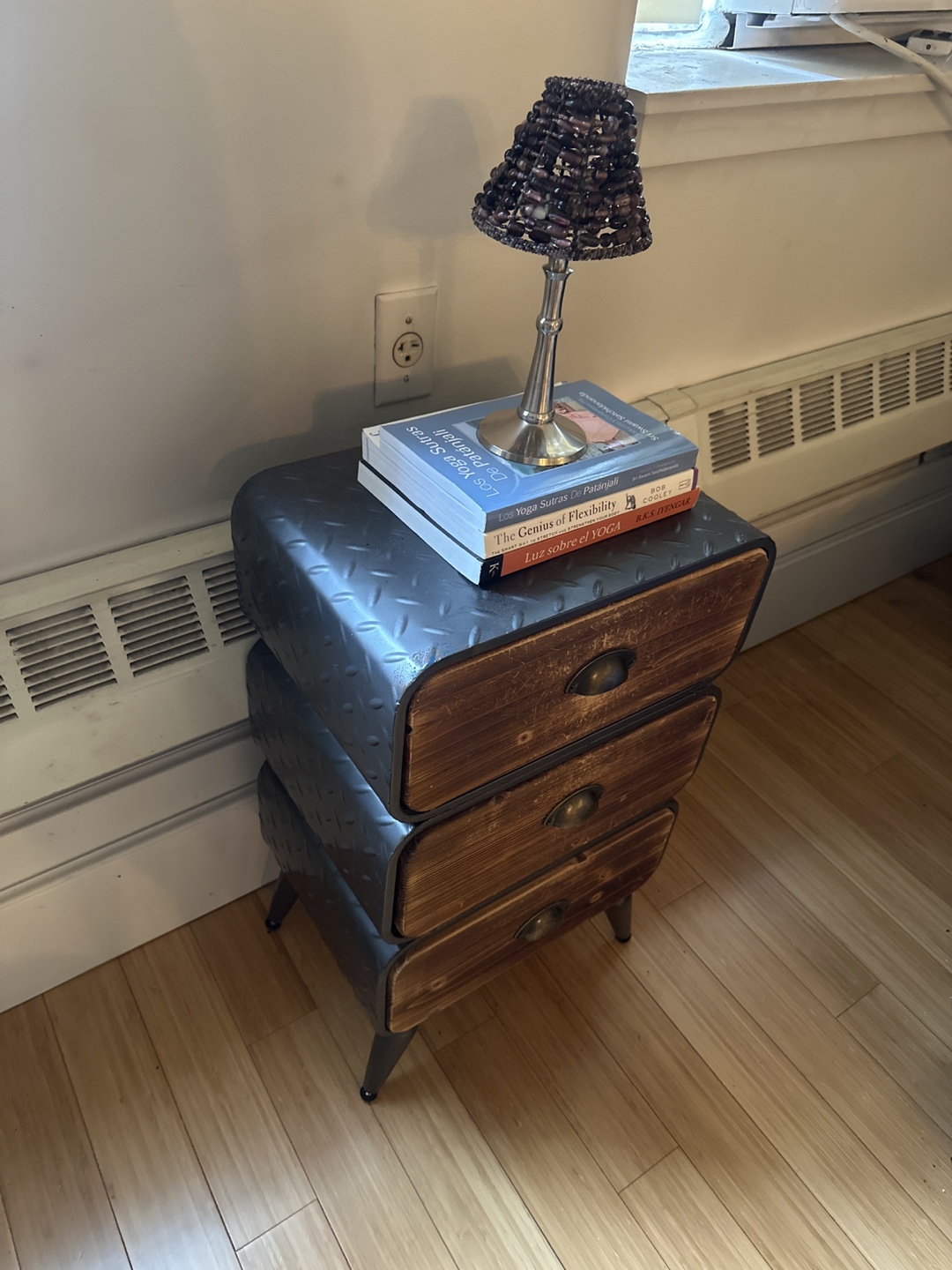 Industrial Style 3-Drawer Nightstand - photo 2
