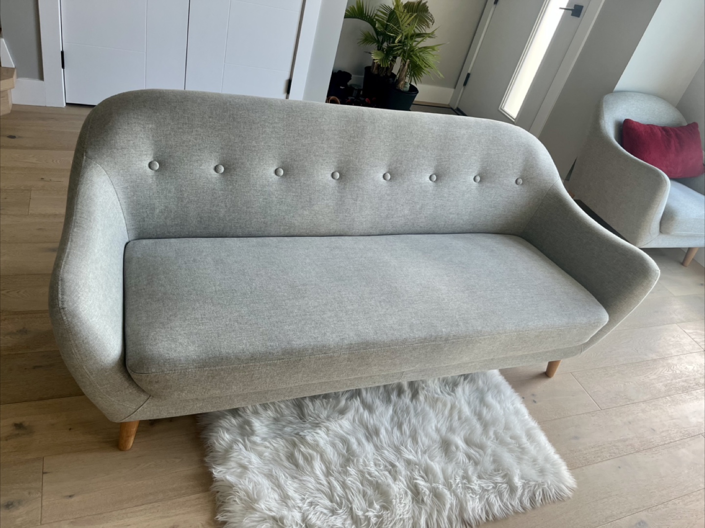 Sofa the BRICK CALLA light grey linen