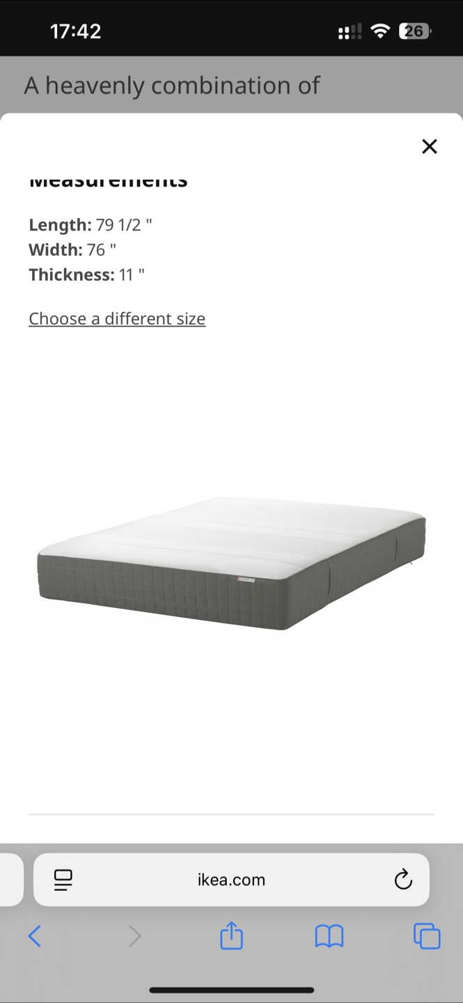 IKEA HAUGSVÄR Hybrid Mattress King size - photo 3