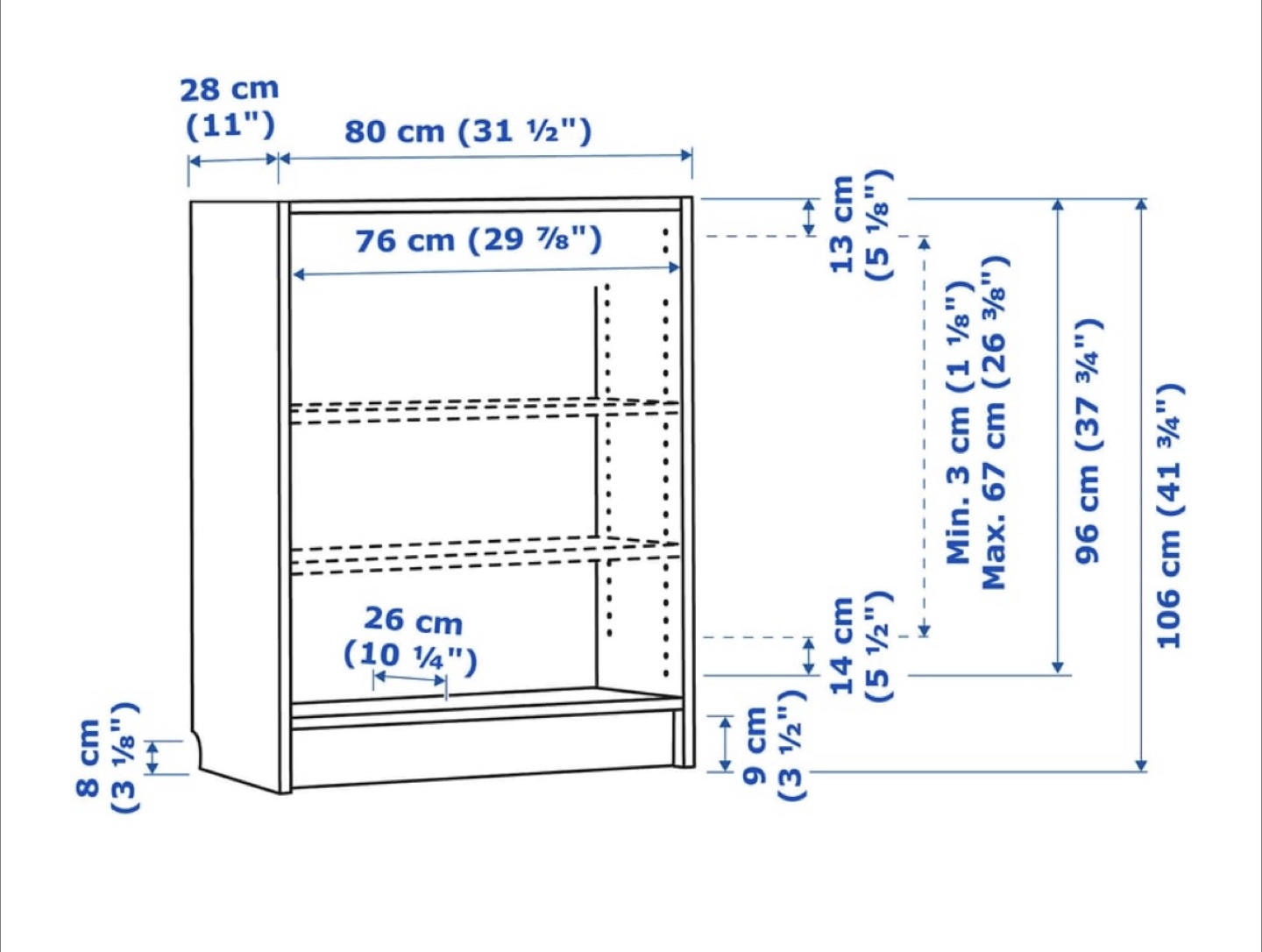 Black Bookcase IKEA BILLY (no delivery) - photo 2