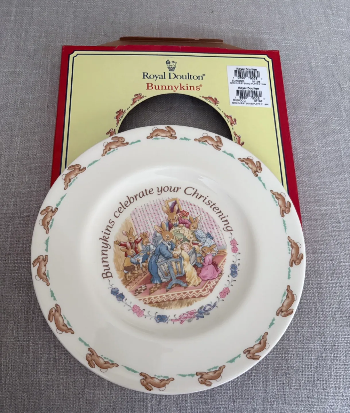 Royal Doulton Bunnykins Christening Plate Ware image indicator(2)