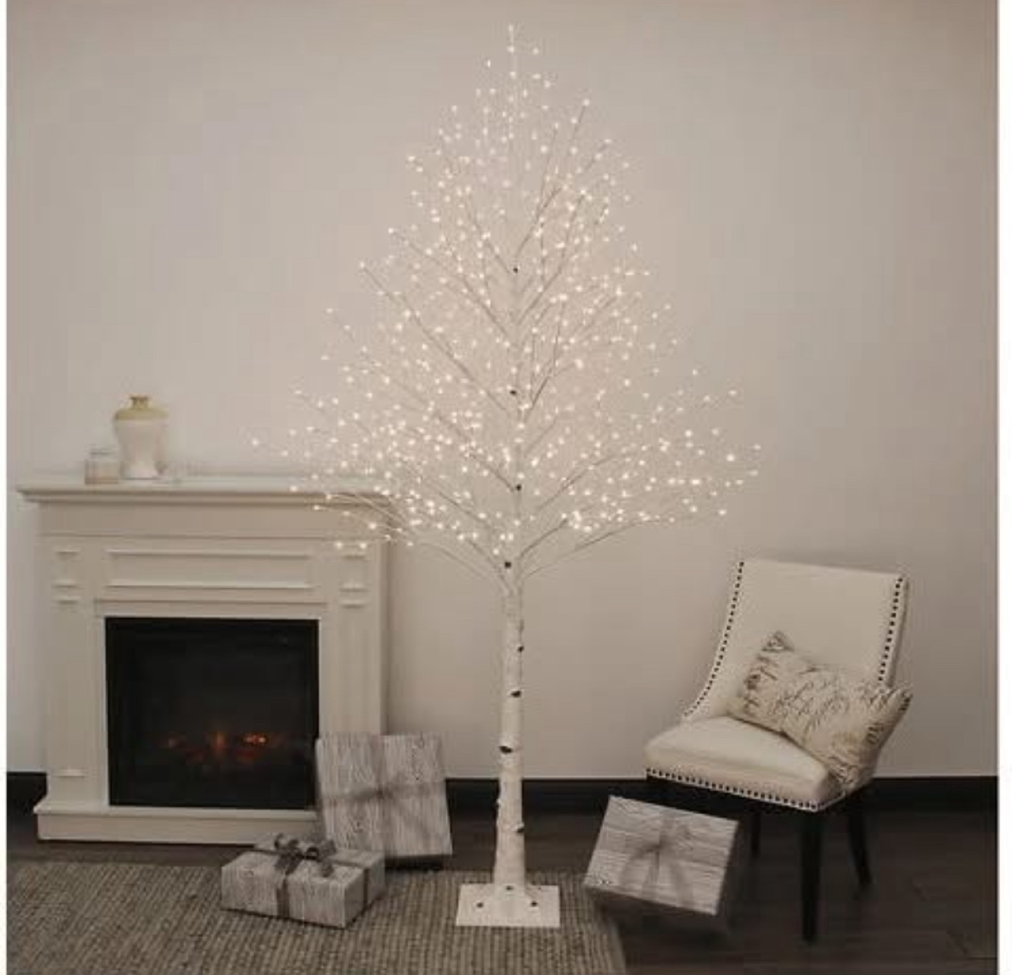 2.2m Birch Tree with 75 LED Lights - photo 3