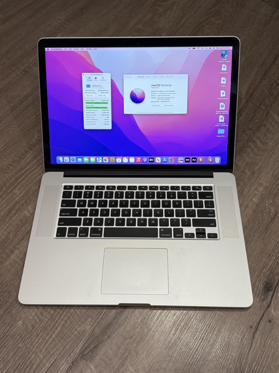 15” MacBook Pro Core i7 with AMD R9 GPU