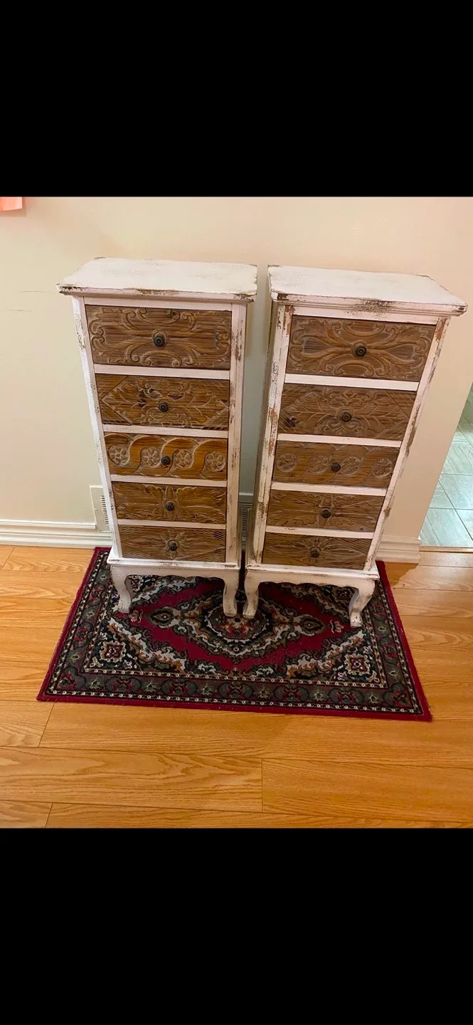 Set of 2 Tall Dresser Nightstands image indicator(6)