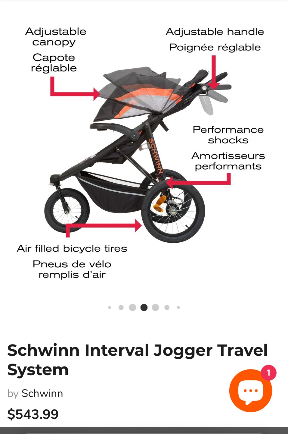 Schwinn Interval Jogger Travel System Stroller - photo 3