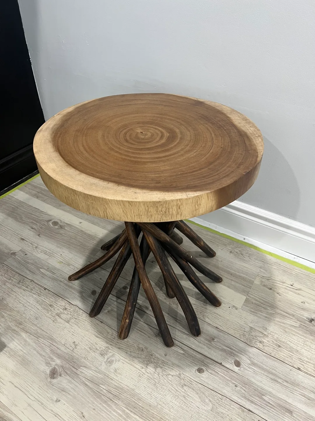 Custom Made Walnuts & Oak Wood Side Table thumbnail