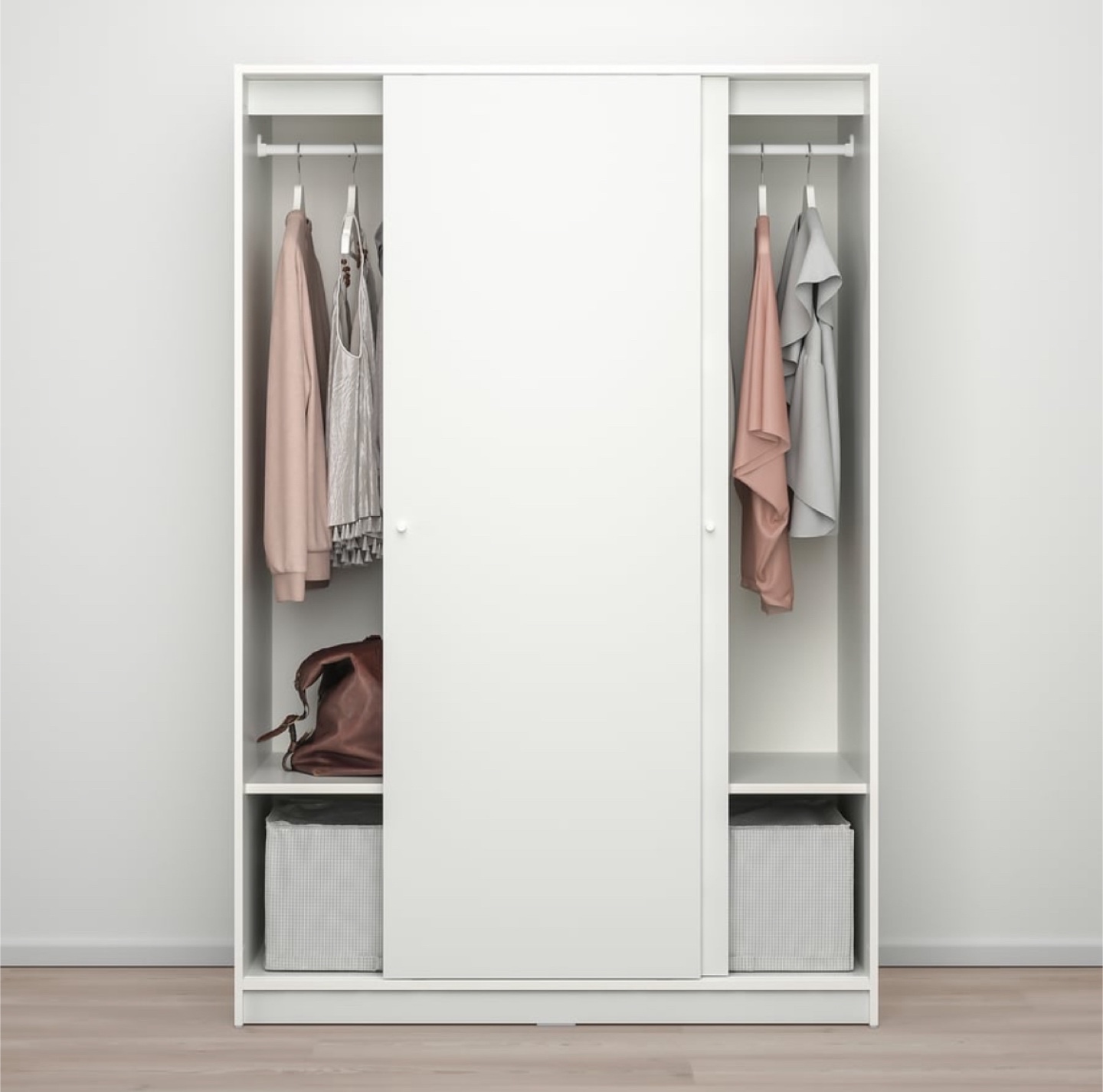 IKEA - KLEPPSTAD White Sliding Door Wardrobe