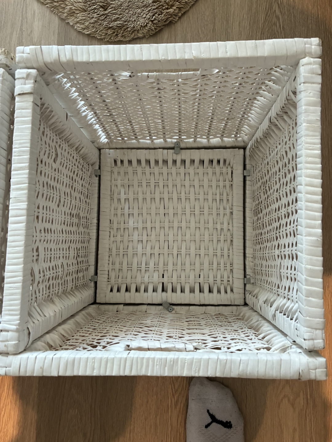 White Wicker Storage Baskets - photo 2