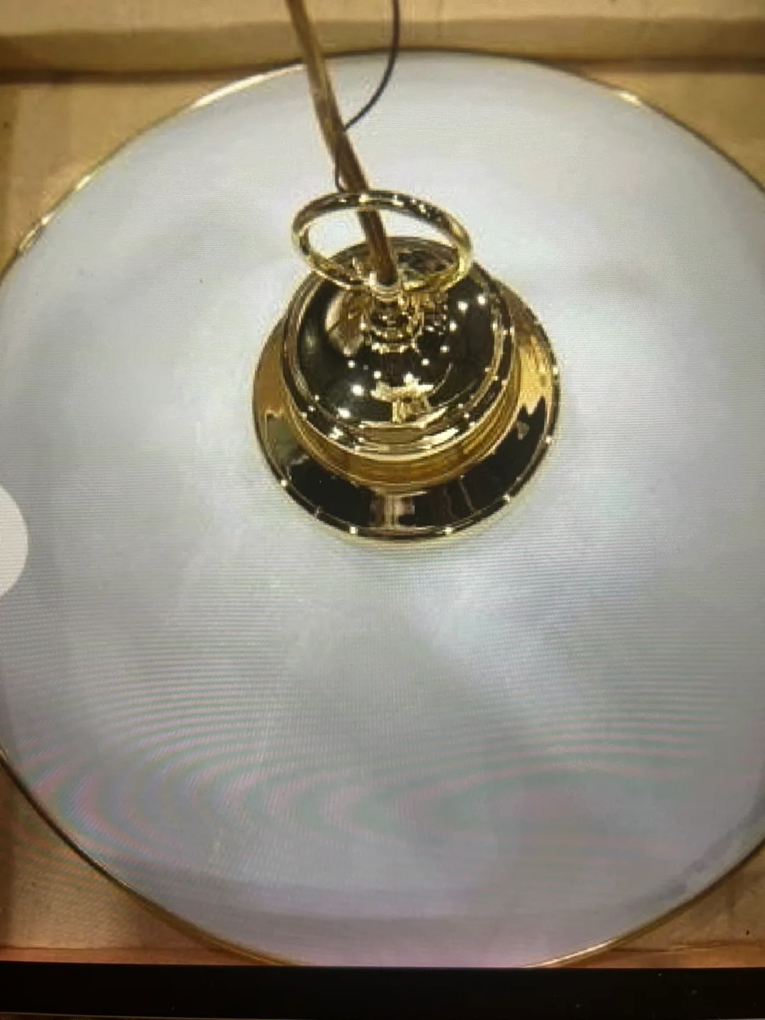 Gold & Frosted Glass Ceiling Lamp thumbnail