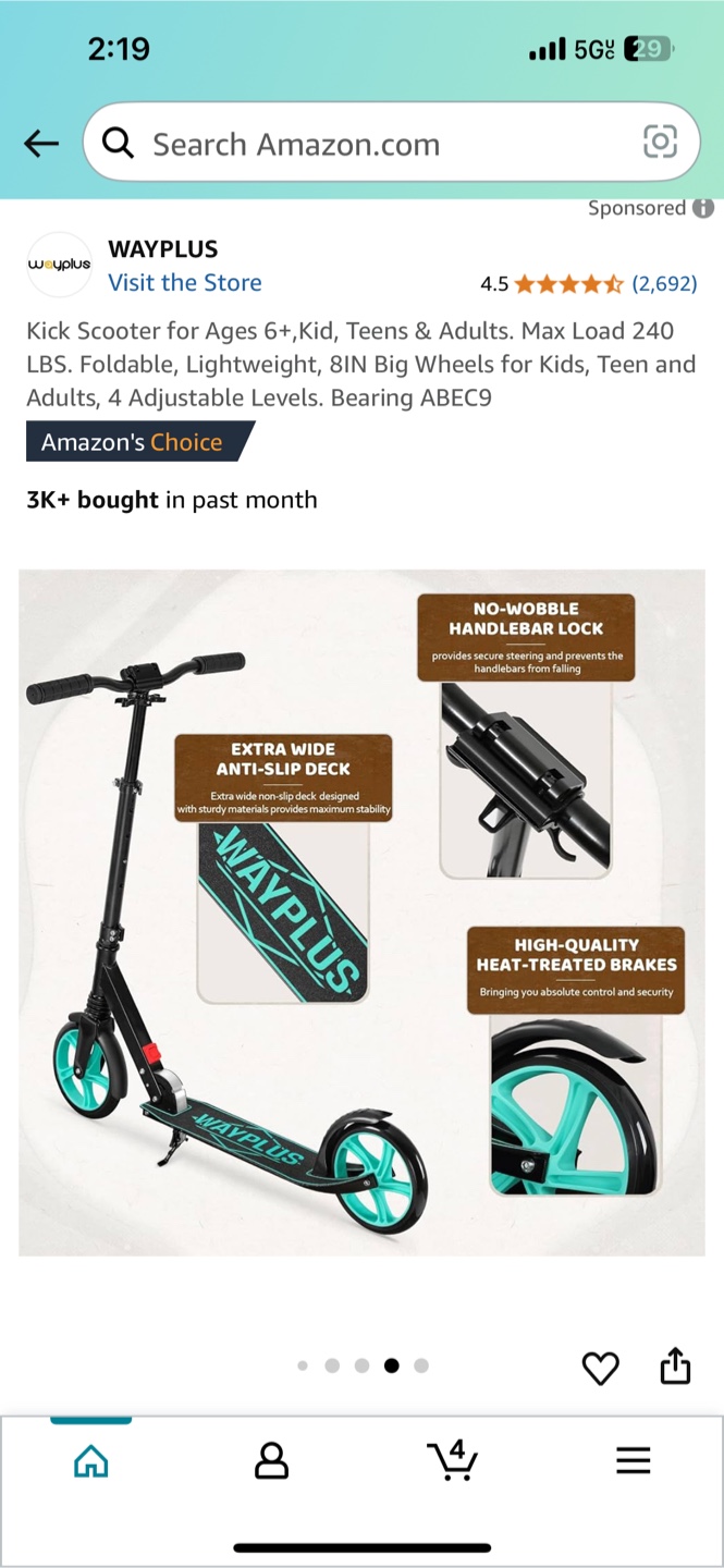 Kick Scooter for Kids, Teens, and Adults - photo 2