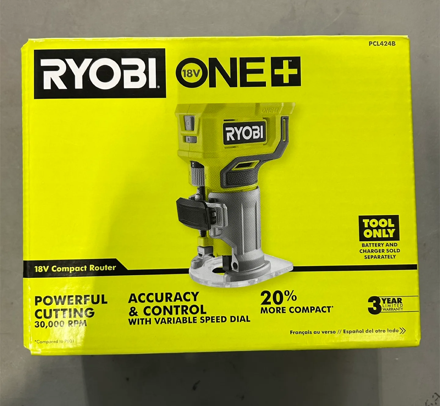 New RYOBI 18V ONE+ Cordless Fixed Base Compact Router thumbnail