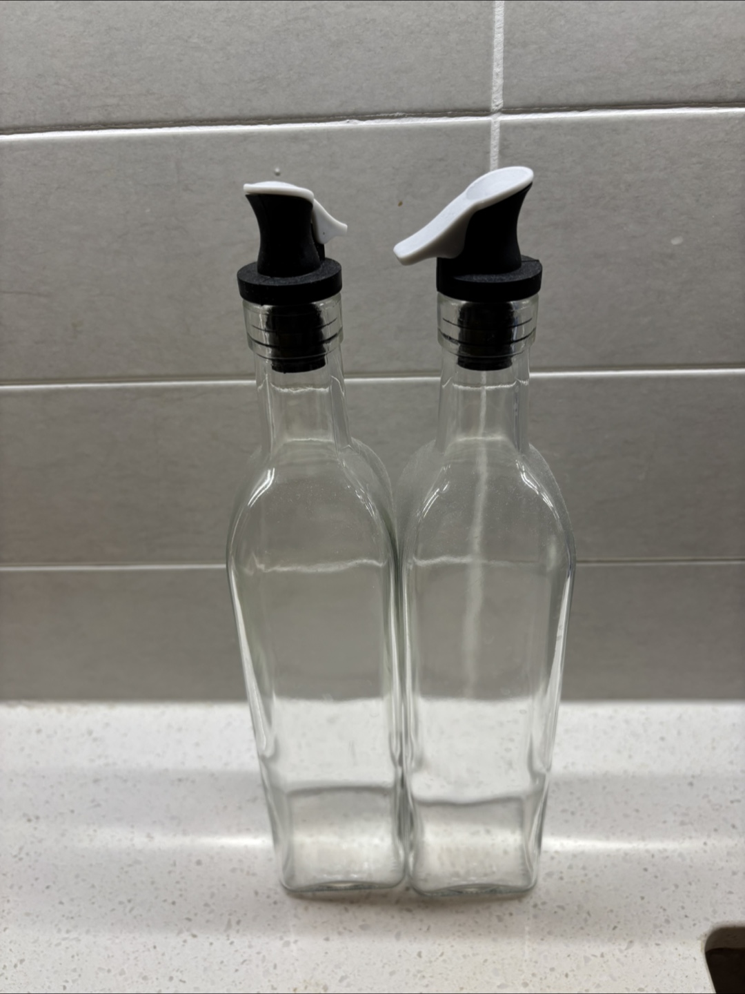 IKEA Bamboo Serving Bowl + Paper Towel Holder + Glass Bottles - photo 2