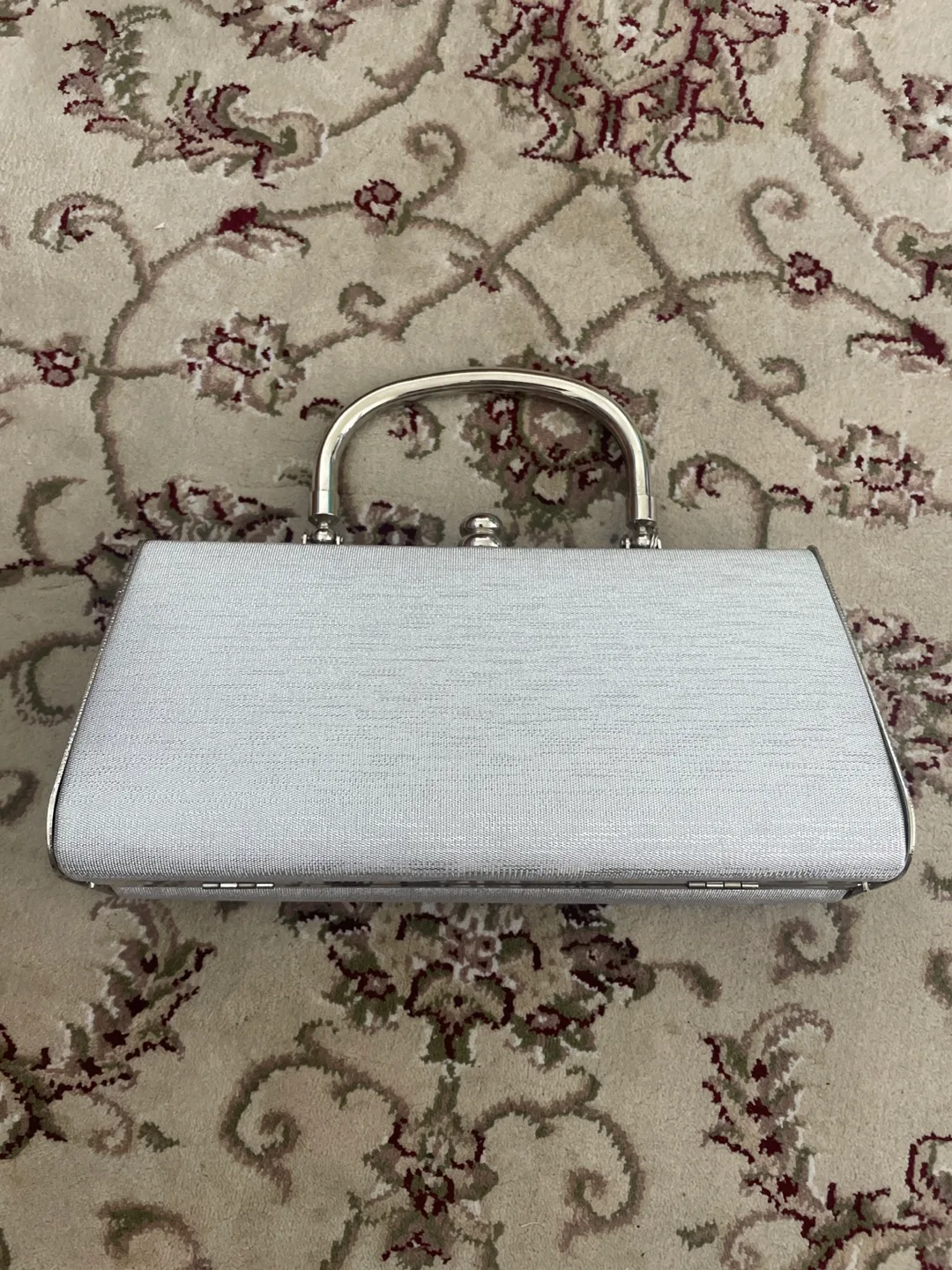 White and Silver Clutch thumbnail