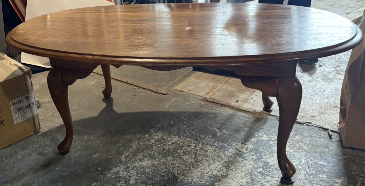 Oval Wooden Table