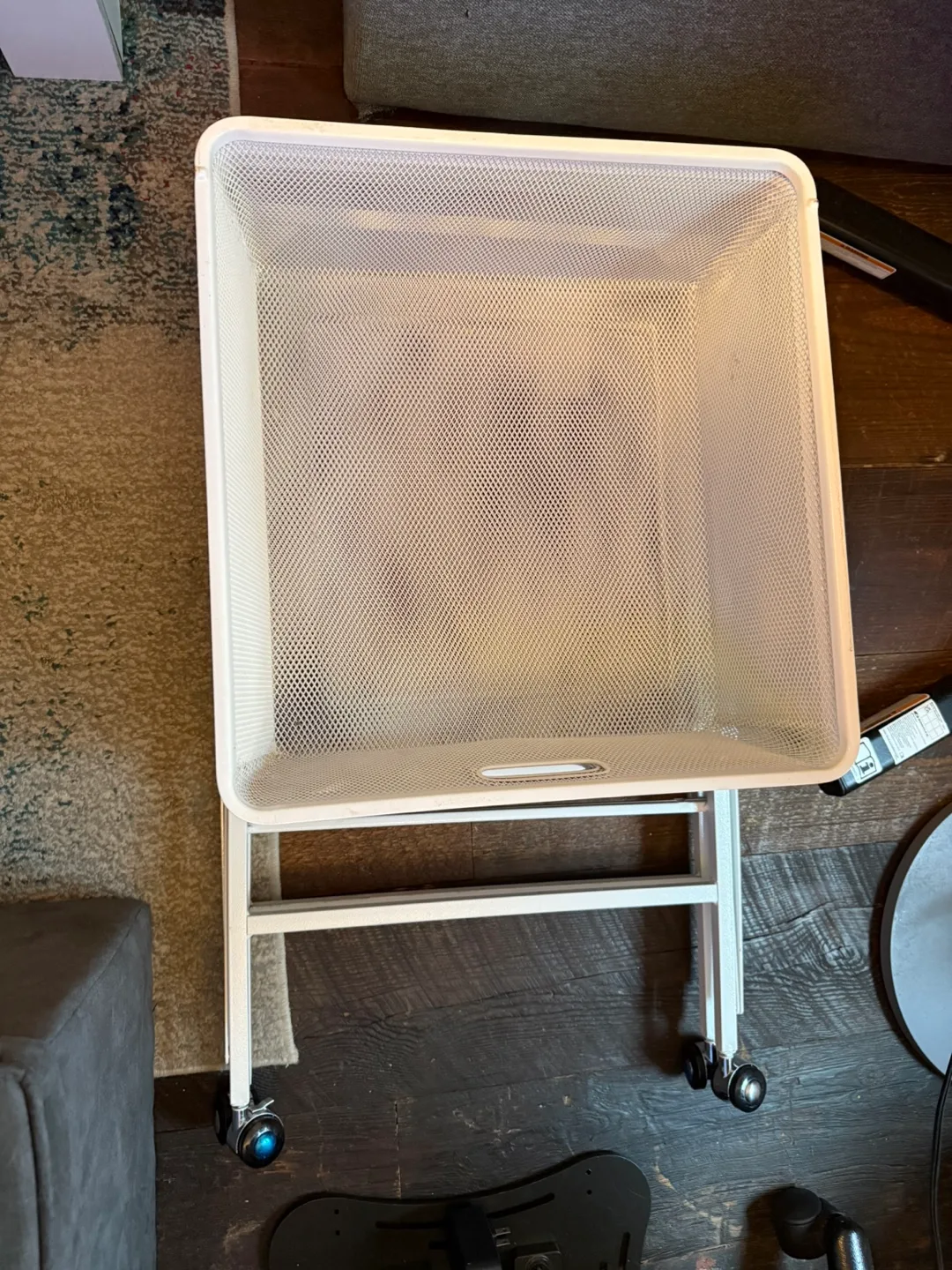 Origami 4-Tier Rolling Cart with Wood Top image indicator(4)