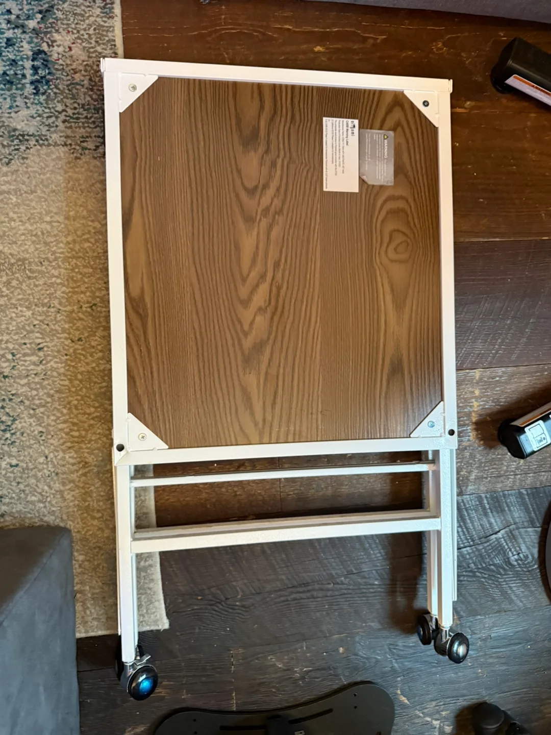 Origami 4-Tier Rolling Cart with Wood Top image indicator(5)