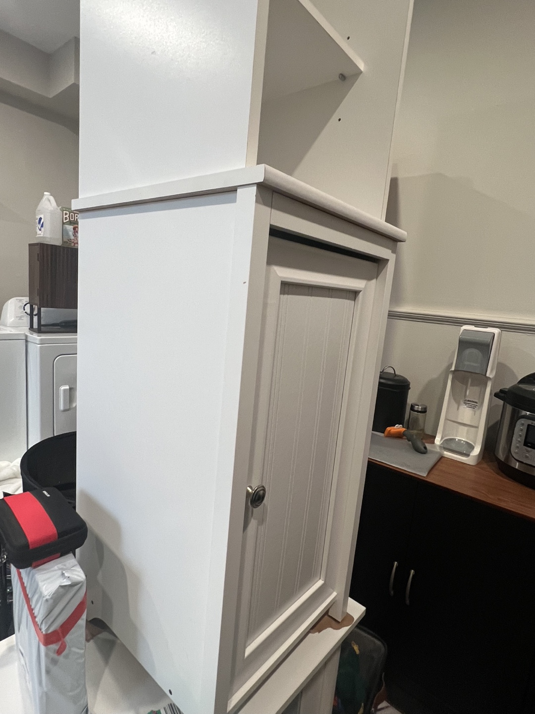 White Cabinet with Storage - photo 5