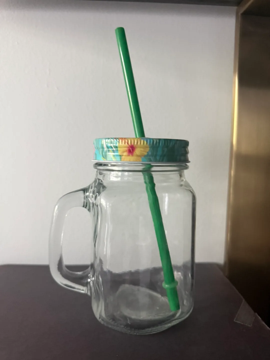 Glass Mug with Lid and Straw thumbnail