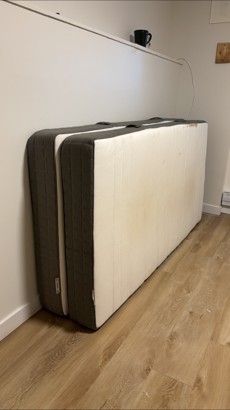 Two twin mattresses